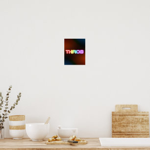 SlipperyJoe's throb rainbow-like gradient thick ca Poster