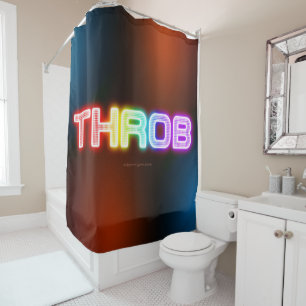 SlipperyJoe's throb rainbow-like gradient thick ca Shower Curtain