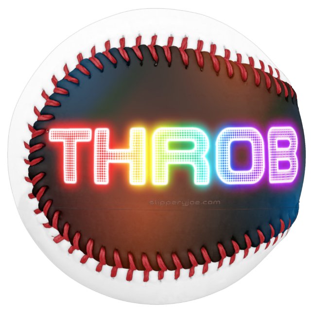 SlipperyJoe's throb rainbow-like gradient thick ca Softball (Front Left)