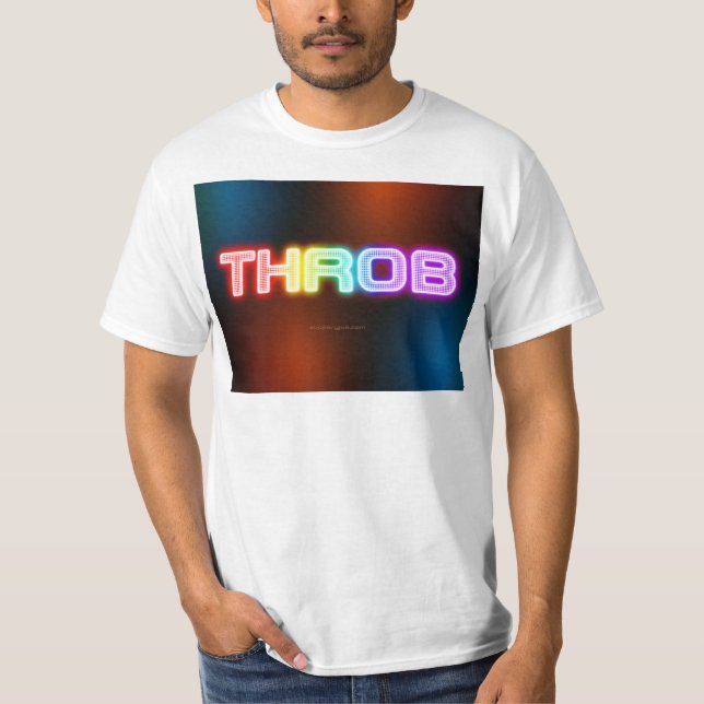 SlipperyJoe's throb rainbow-like gradient thick ca T-Shirt (Front)