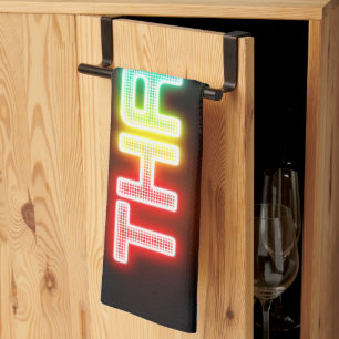 SlipperyJoe's throb rainbow-like gradient thick ca Tea Towel