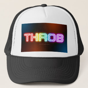 SlipperyJoe's throb rainbow-like gradient thick ca Trucker Hat