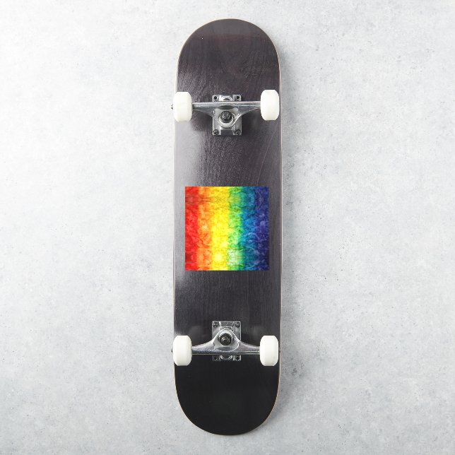 SlipperyJoe's tie-dyed flag rainbow pressed into s (Skateboard)