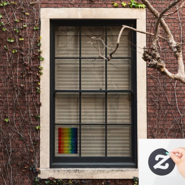SlipperyJoe's tie-dyed flag rainbow pressed into s (Home Window)
