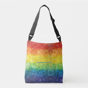 SlipperyJoe's tie-dyed flag rainbow pressed into s Crossbody Bag
