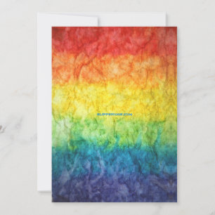 SlipperyJoe's tie-dyed flag rainbow pressed into s Holiday Card