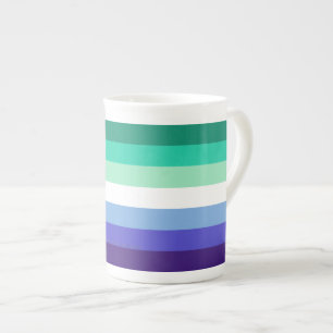 SlipperyJoe's trans-inclusive gay men's flag palet Bone China Mug