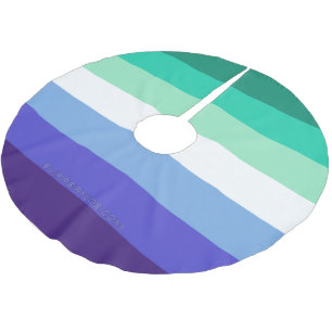 SlipperyJoe's trans-inclusive gay men's flag palet Brushed Polyester Tree Skirt