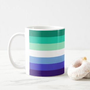 SlipperyJoe's trans-inclusive gay men's flag palet Coffee Mug