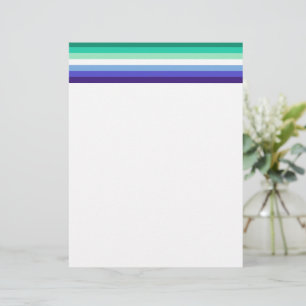 SlipperyJoe's trans-inclusive gay men's flag palet Custom Letterhead