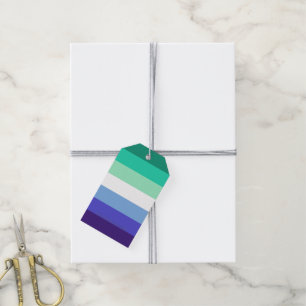 SlipperyJoe's trans-inclusive gay men's flag palet Gift Tags