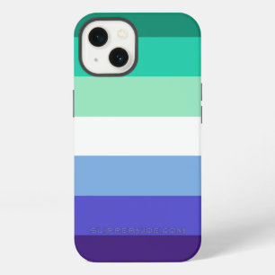 SlipperyJoe's trans-inclusive gay men's flag palet iPhone 13 Case