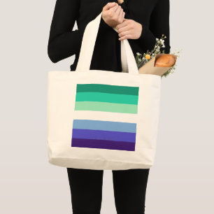 SlipperyJoe's trans-inclusive gay men's flag palet Large Tote Bag