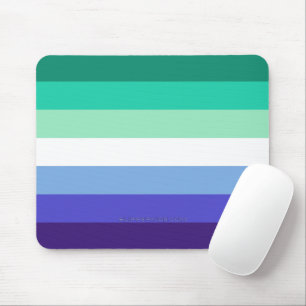 SlipperyJoe's trans-inclusive gay men's flag palet Mouse Pad