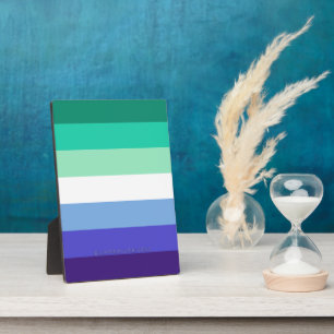 SlipperyJoe's trans-inclusive gay men's flag palet Plaque