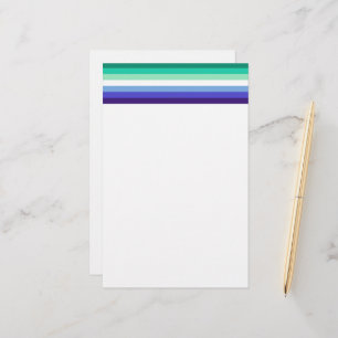 SlipperyJoe's trans-inclusive gay men's flag palet Stationery
