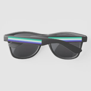 SlipperyJoe's trans-inclusive gay men's flag palet Sunglasses