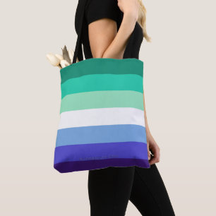 SlipperyJoe's trans-inclusive gay men's flag palet Tote Bag