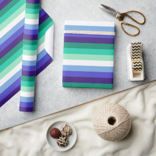 SlipperyJoe's Trans-Inclusive Gay Men's Pride Flag Wrapping Paper