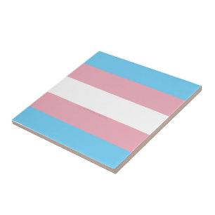 SlipperyJoe's transgender pride flag diversity rig Ceramic Tile