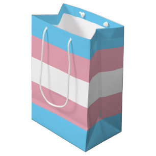 SlipperyJoe's transgender pride flag diversity rig Medium Gift Bag