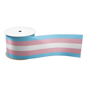 SlipperyJoe's transgender pride flag diversity rig Satin Ribbon