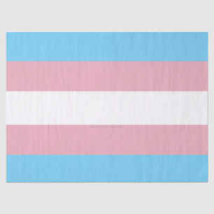 SlipperyJoe's transgender pride flag diversity rig Tissue Paper