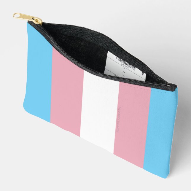 SlipperyJoe's transgender pride flag visibility di Accessory Pouch (Open)
