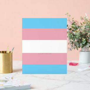 SlipperyJoe's transgender pride flag visibility di Acrylic Sign