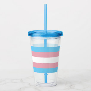 SlipperyJoe's transgender pride flag visibility di Acrylic Tumbler