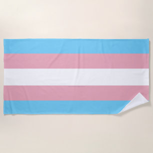SlipperyJoe's transgender pride flag visibility di Beach Towel