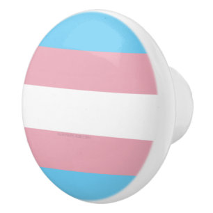 SlipperyJoe's transgender pride flag visibility di Ceramic Knob