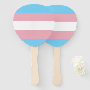 SlipperyJoe's transgender pride flag visibility di Hand Fan