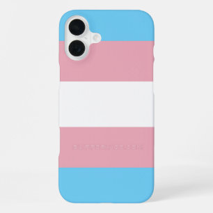 SlipperyJoe's transgender pride flag visibility di iPhone 16 Plus Case