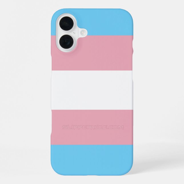 SlipperyJoe's transgender pride flag visibility di iPhone Case (Back)