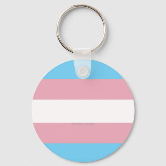 SlipperyJoe's transgender pride flag visibility di Key Ring (Front)