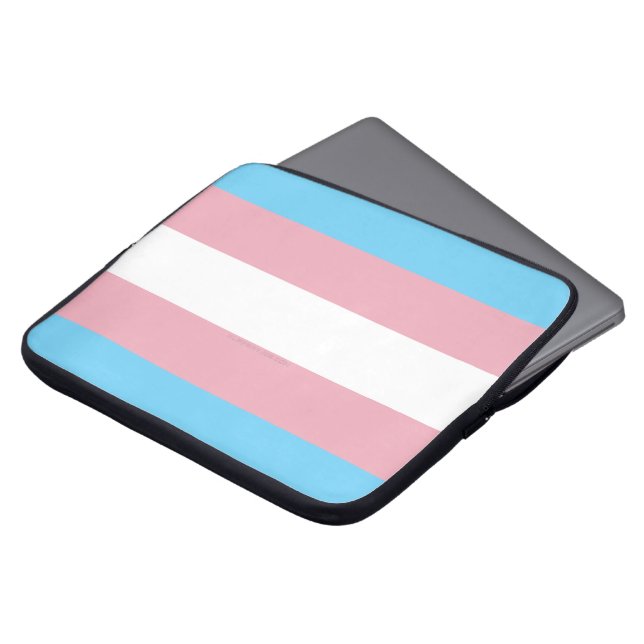 SlipperyJoe's transgender pride flag visibility di Laptop Sleeve (Front Top)