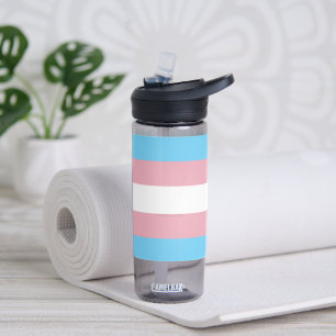 SlipperyJoe's transgender pride flag visibility di Water Bottle