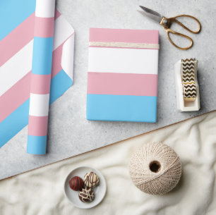 SlipperyJoe's transgender pride flag visibility di Wrapping Paper