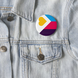 SlipperyJoe's tricolor polyamory pride flag three 6 Cm Round Badge