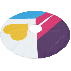 SlipperyJoe's tricolor polyamory pride flag three Brushed Polyester Tree Skirt