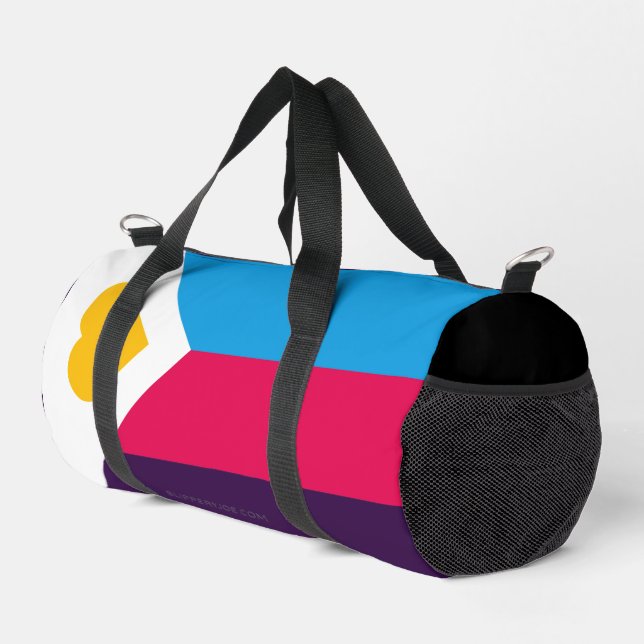SlipperyJoe's tricolor polyamory pride flag three  Duffle Bag (Right Corner)