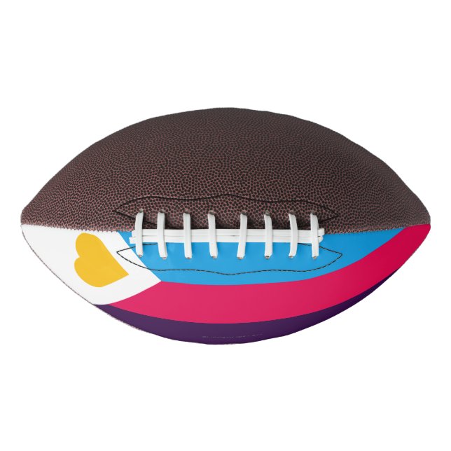 SlipperyJoe's tricolor polyamory pride flag three  Football (Front)