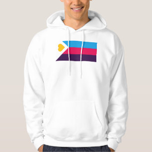SlipperyJoe's tricolor polyamory pride flag three  Hoodie