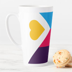 SlipperyJoe's tricolor polyamory pride flag three  Latte Mug