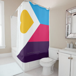 SlipperyJoe's tricolor polyamory pride flag three Shower Curtain