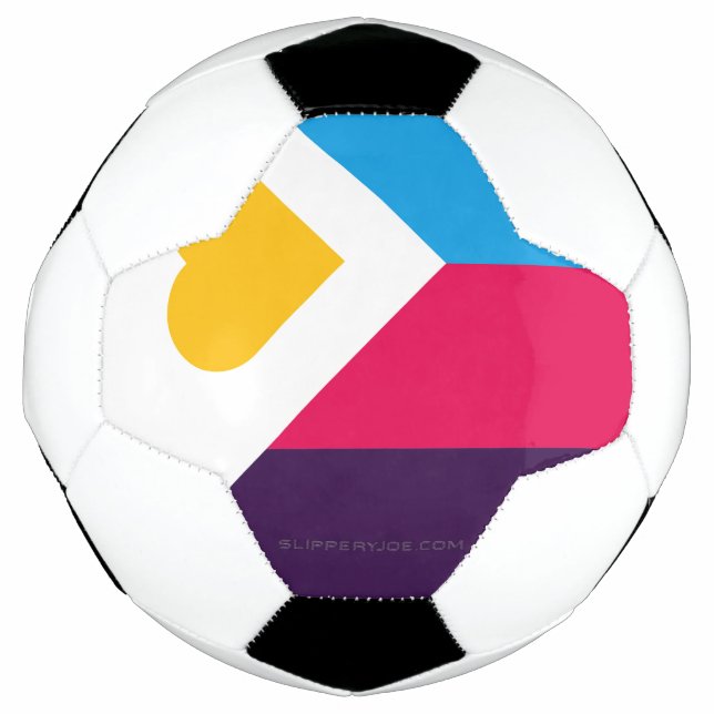 SlipperyJoe's tricolor polyamory pride flag three  Soccer Ball (Front)
