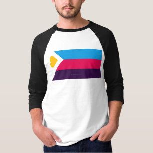 SlipperyJoe's tricolor polyamory pride flag three T-Shirt