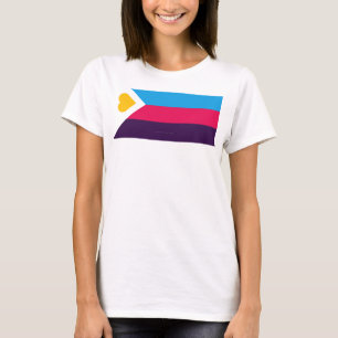 SlipperyJoe's tricolor polyamory pride flag three T-Shirt