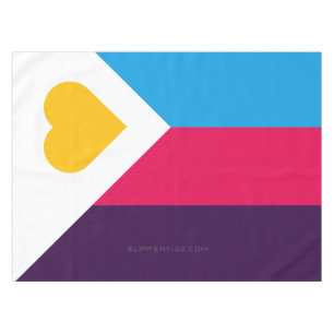 SlipperyJoe's tricolor polyamory pride flag three Tablecloth
